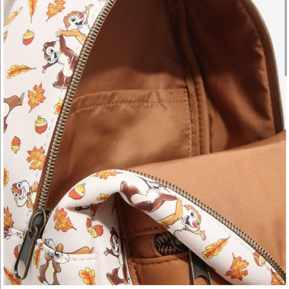 Disney Loungefly Chip n Dale Fall Leaves Acorns Backpack Bundle NWT - Picture 4 of 10